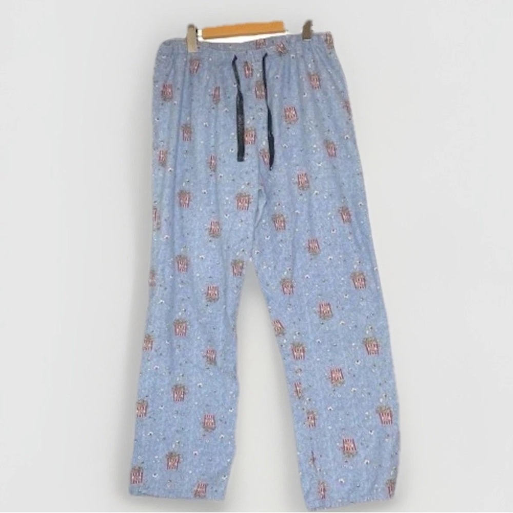Popcorn Print Women’s Pajama Pants Loungewear Soft & Comfy Novelty Casual size L
